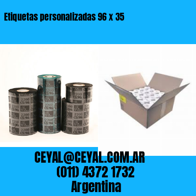 Etiquetas personalizadas 96 x 35