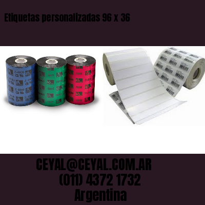 Etiquetas personalizadas 96 x 36