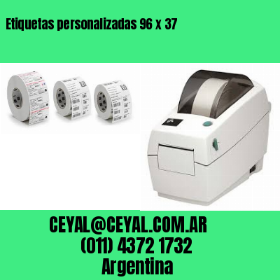 Etiquetas personalizadas 96 x 37