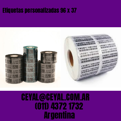 Etiquetas personalizadas 96 x 37