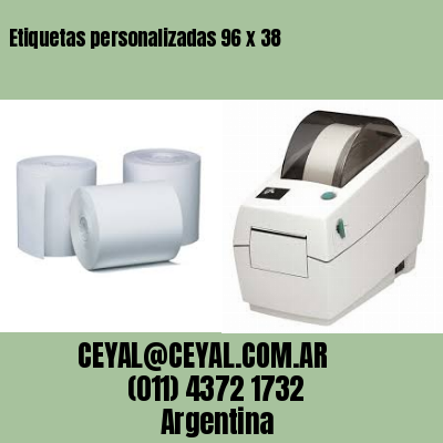 Etiquetas personalizadas 96 x 38