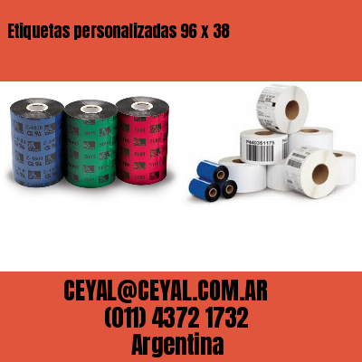 Etiquetas personalizadas 96 x 38