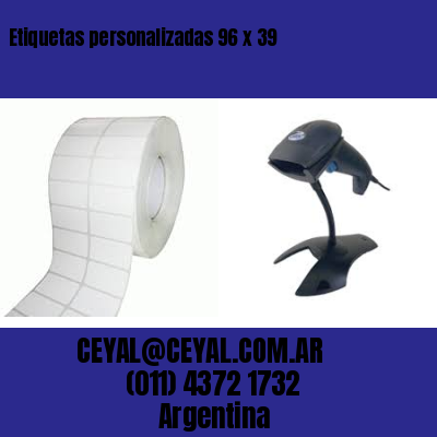 Etiquetas personalizadas 96 x 39