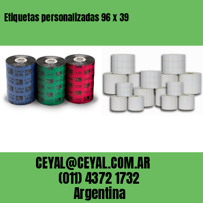 Etiquetas personalizadas 96 x 39