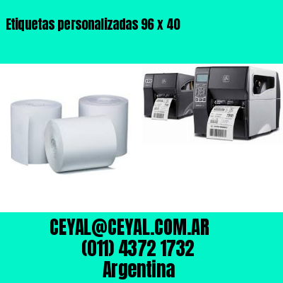 Etiquetas personalizadas 96 x 40