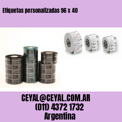 Etiquetas personalizadas 96 x 40