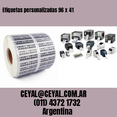 Etiquetas personalizadas 96 x 41