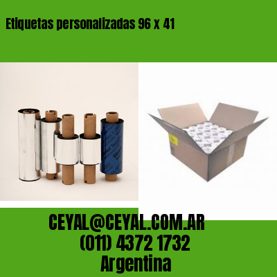 Etiquetas personalizadas 96 x 41