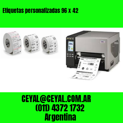 Etiquetas personalizadas 96 x 42