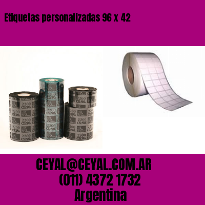 Etiquetas personalizadas 96 x 42