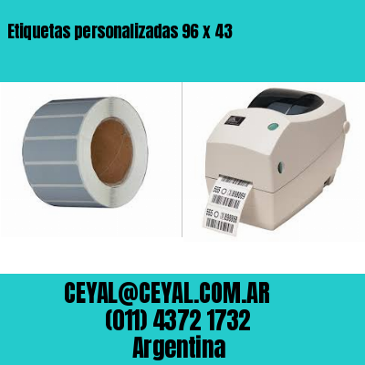 Etiquetas personalizadas 96 x 43