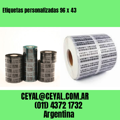 Etiquetas personalizadas 96 x 43