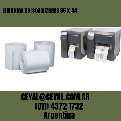 Etiquetas personalizadas 96 x 44