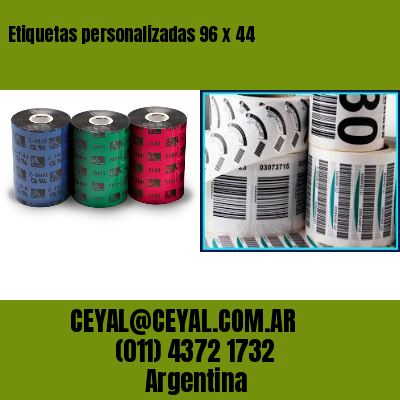 Etiquetas personalizadas 96 x 44