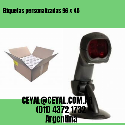 Etiquetas personalizadas 96 x 45