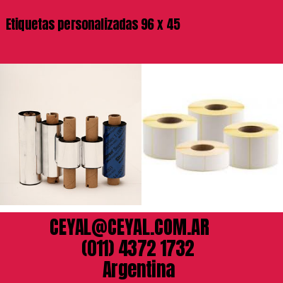Etiquetas personalizadas 96 x 45