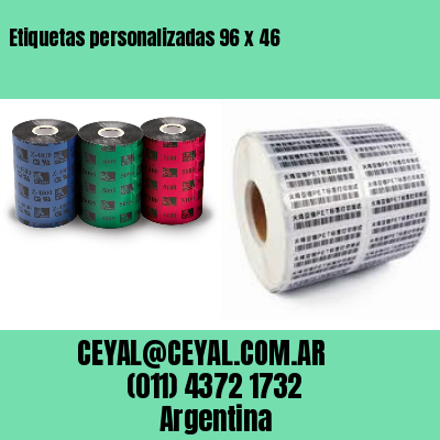 Etiquetas personalizadas 96 x 46