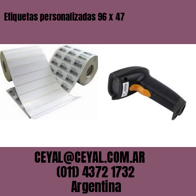 Etiquetas personalizadas 96 x 47
