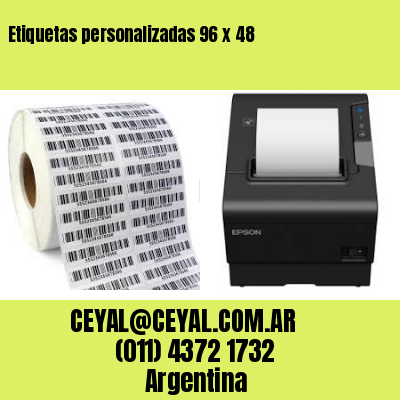 Etiquetas personalizadas 96 x 48