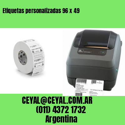 Etiquetas personalizadas 96 x 49