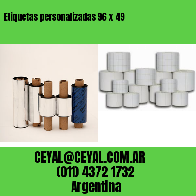 Etiquetas personalizadas 96 x 49