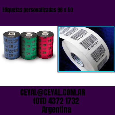 Etiquetas personalizadas 96 x 50
