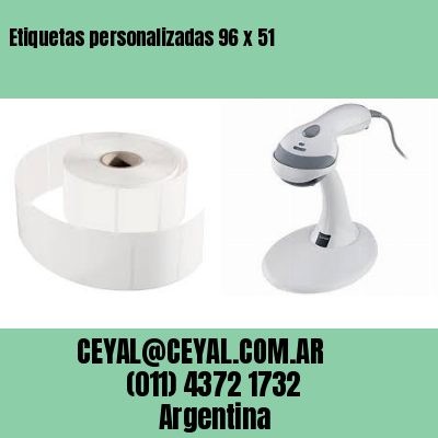 Etiquetas personalizadas 96 x 51