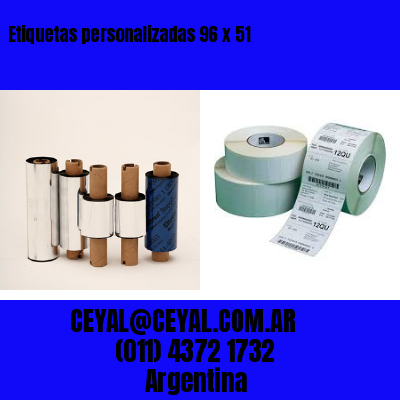 Etiquetas personalizadas 96 x 51