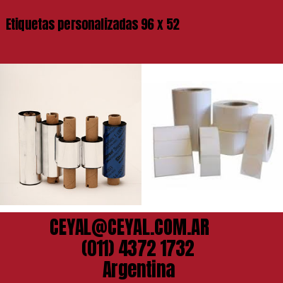 Etiquetas personalizadas 96 x 52