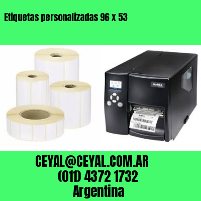 Etiquetas personalizadas 96 x 53