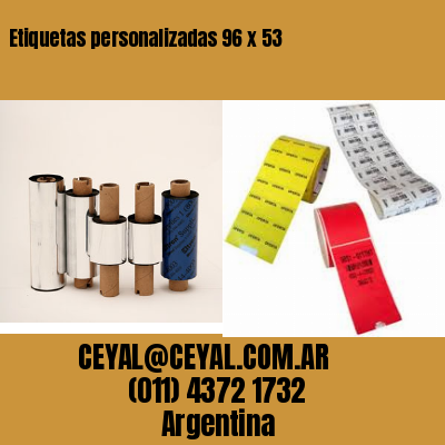 Etiquetas personalizadas 96 x 53
