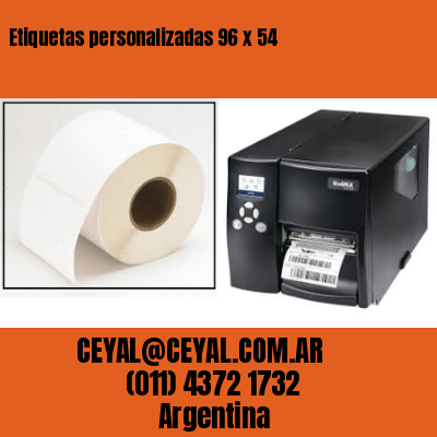 Etiquetas personalizadas 96 x 54
