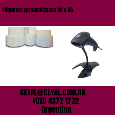Etiquetas personalizadas 96 x 55