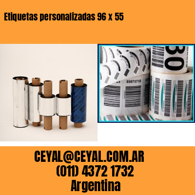 Etiquetas personalizadas 96 x 55