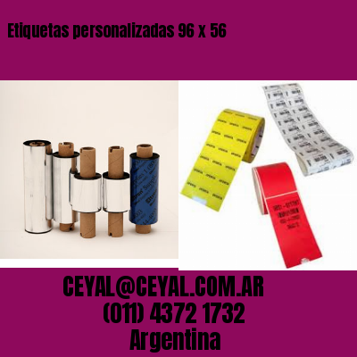 Etiquetas personalizadas 96 x 56