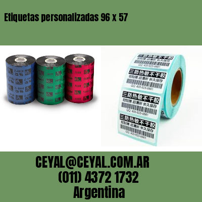 Etiquetas personalizadas 96 x 57