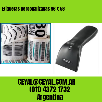 Etiquetas personalizadas 96 x 58
