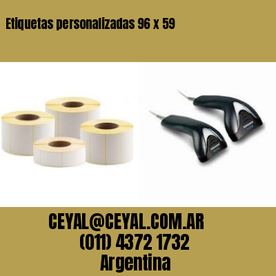 Etiquetas personalizadas 96 x 59