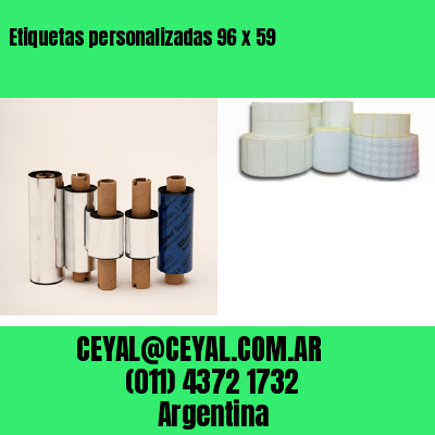 Etiquetas personalizadas 96 x 59