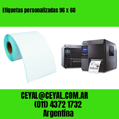 Etiquetas personalizadas 96 x 60