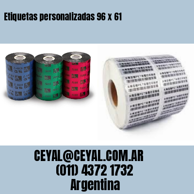 Etiquetas personalizadas 96 x 61
