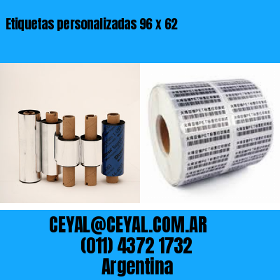 Etiquetas personalizadas 96 x 62