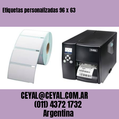 Etiquetas personalizadas 96 x 63