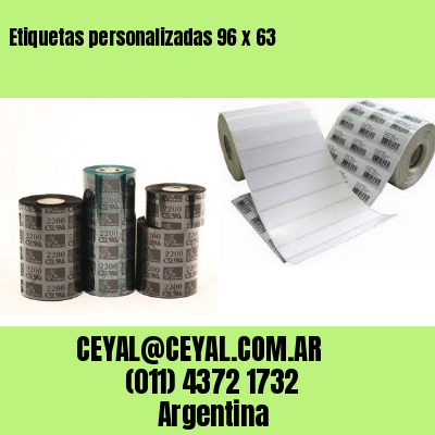 Etiquetas personalizadas 96 x 63