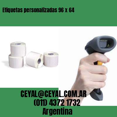 Etiquetas personalizadas 96 x 64