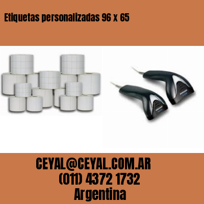 Etiquetas personalizadas 96 x 65