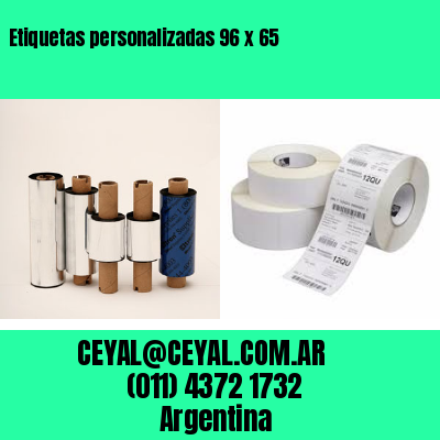 Etiquetas personalizadas 96 x 65