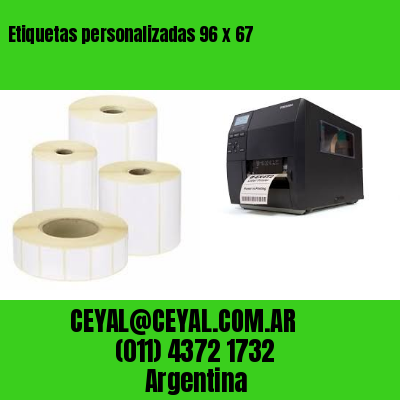 Etiquetas personalizadas 96 x 67