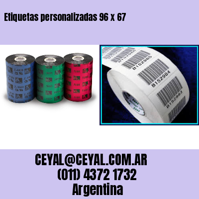 Etiquetas personalizadas 96 x 67