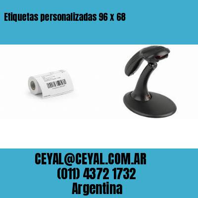Etiquetas personalizadas 96 x 68